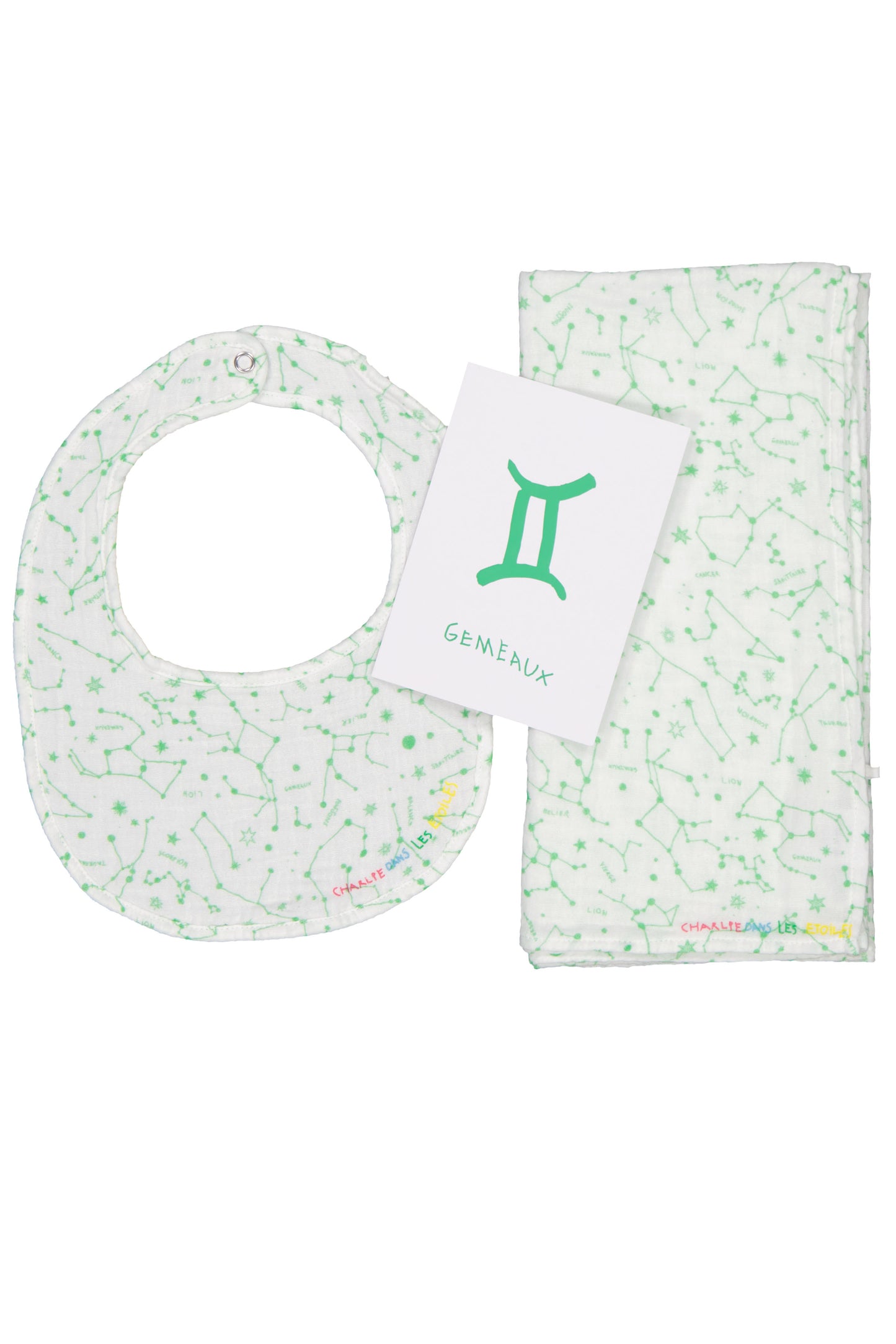Box Naissance Bébé Gémeaux - Cadeau personnalisé en coton bio