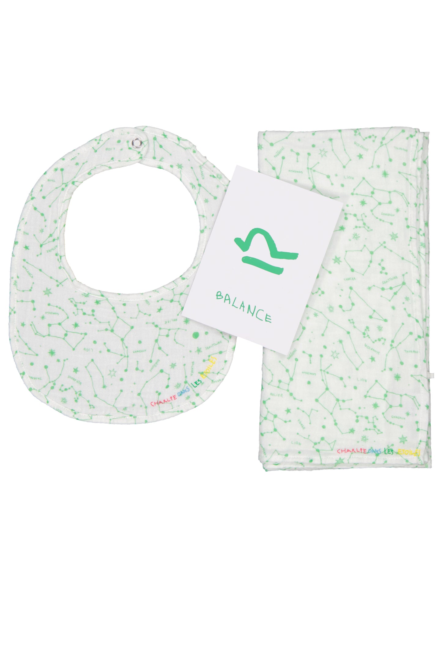 Box Lange & Bavoir - Élément Air - Coton bio