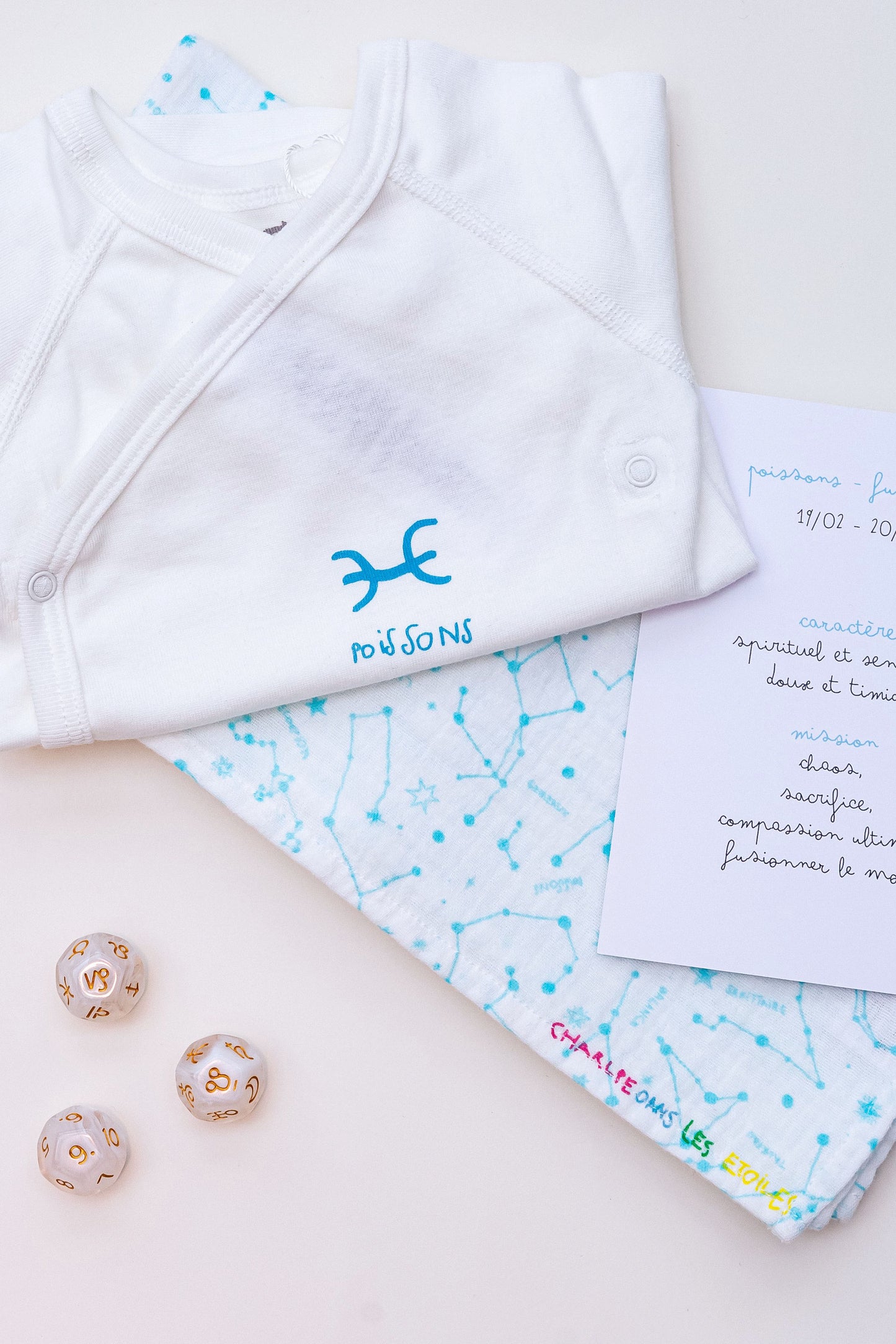 Box Naissance Bébé Poissons - Cadeau personnalisé en coton bio