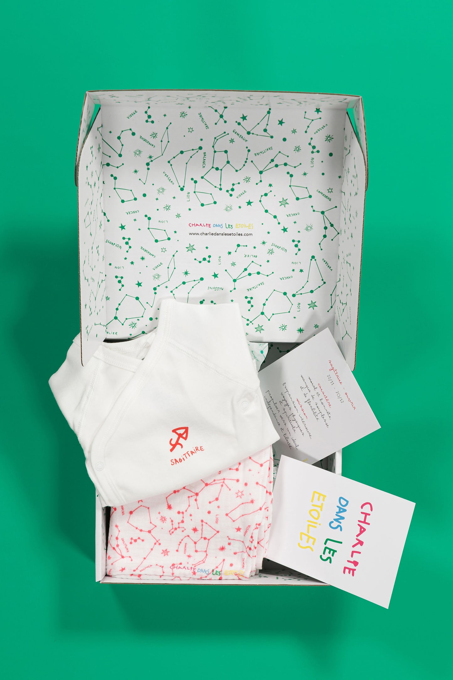 Box Naissance Bébé Sagittaire - Cadeau personnalisé en coton bio