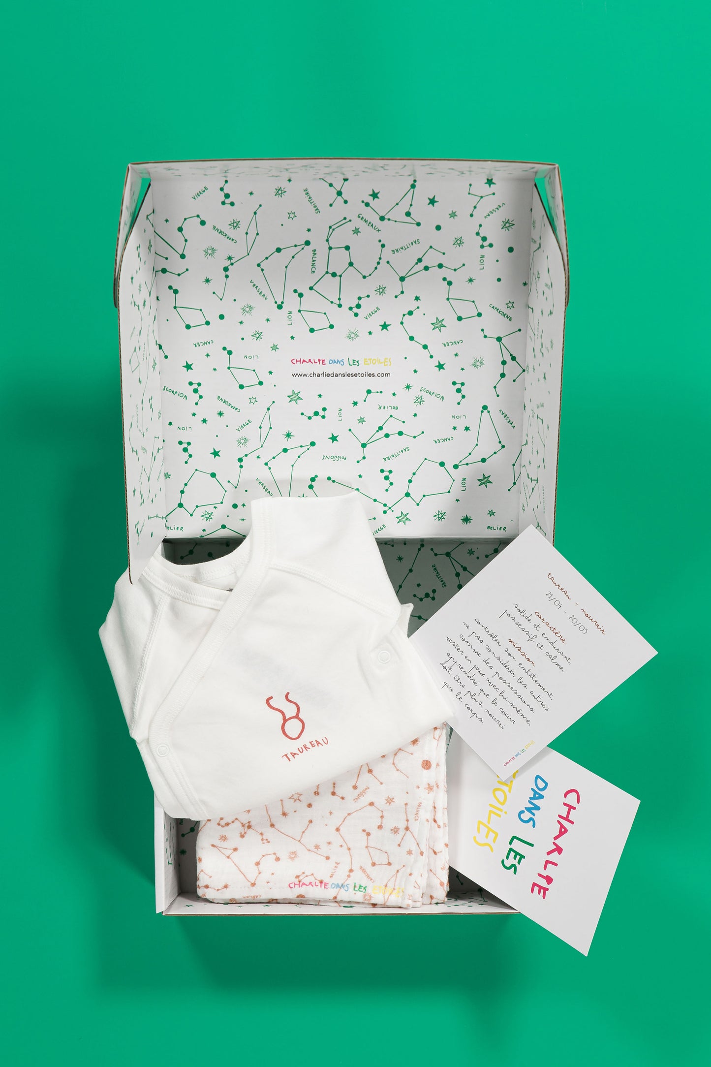 Box Naissance Bébé Taureau - Cadeau personnalisé en coton bio