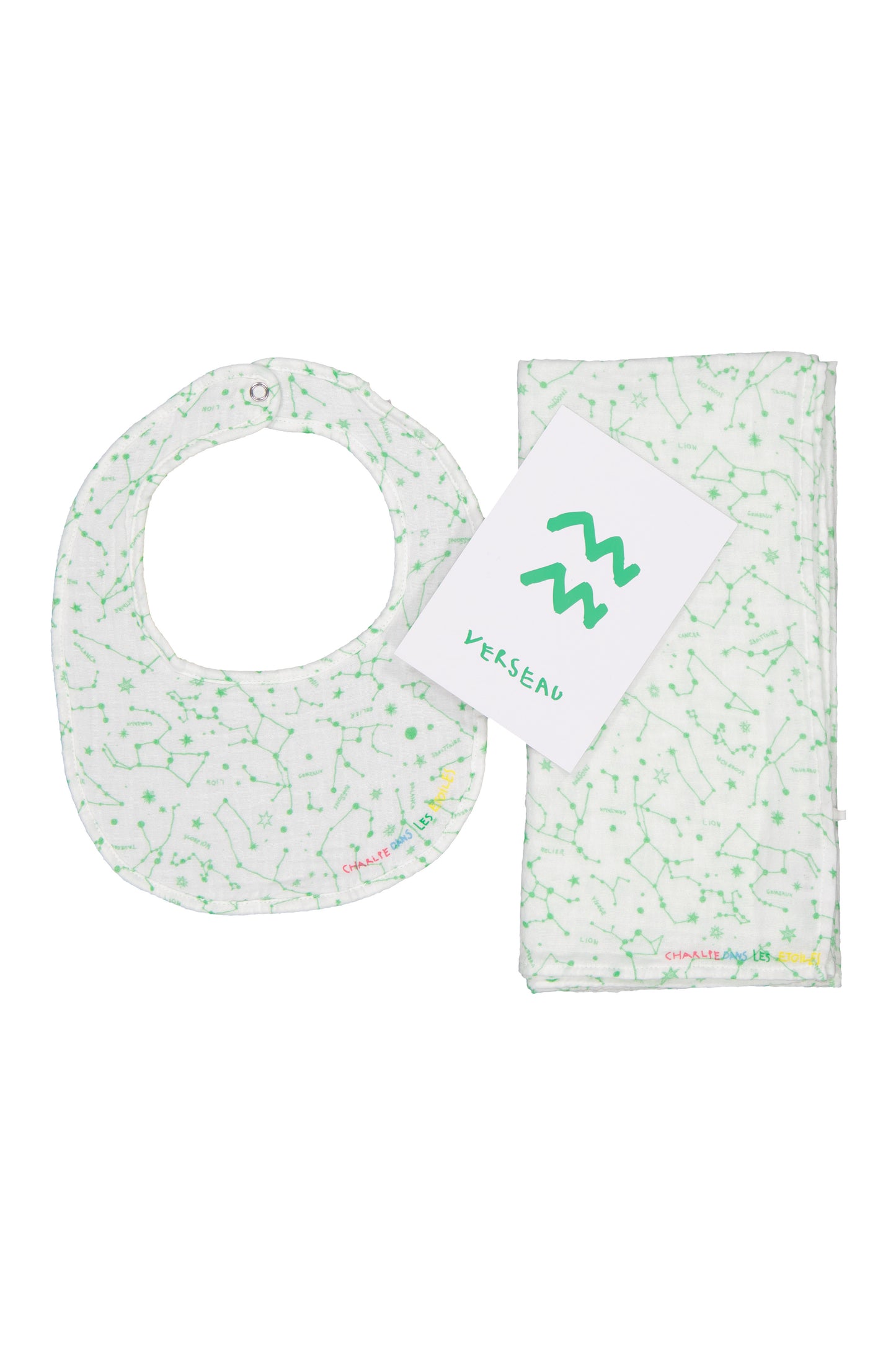 Box Lange & Bavoir - Élément Air - Coton bio